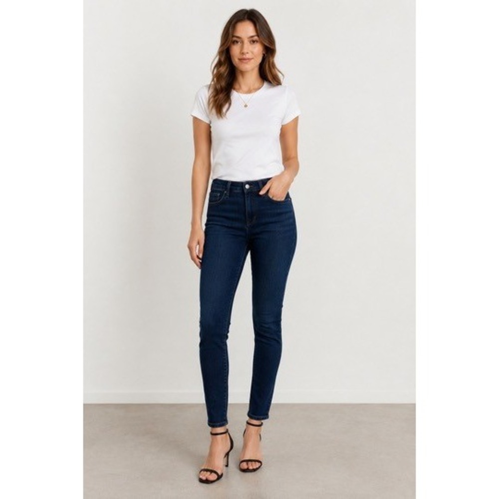 Helmut Lang Womens Dark Indigo Skinny Jeans Made in USA Size 25 Slim Fit Denim